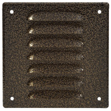 Veggrist med nett 17 x 17 cm – antikk metall